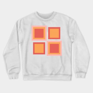 Pink and orange checker tile Crewneck Sweatshirt